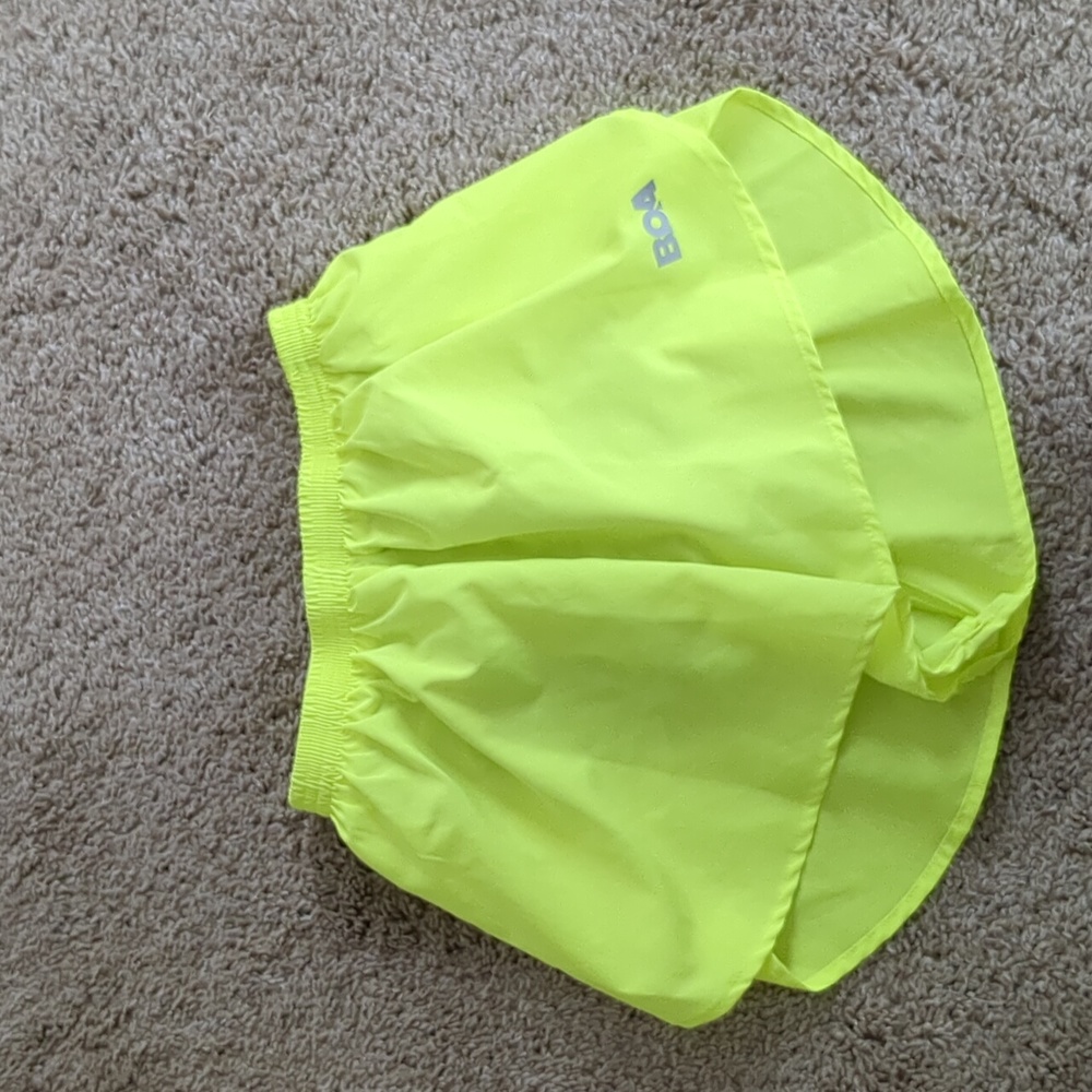 Women's Neon Yellow Boa Running Shorts